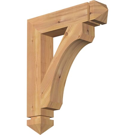 Ekena Millwork Legacy Arts & Crafts Smooth Bracket, Western Red Cedar, 3 1/2"W x 18"D x 22"H BKT04X18X22LEC03SWR